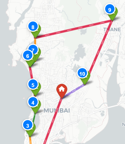 Multi Stop Route Map